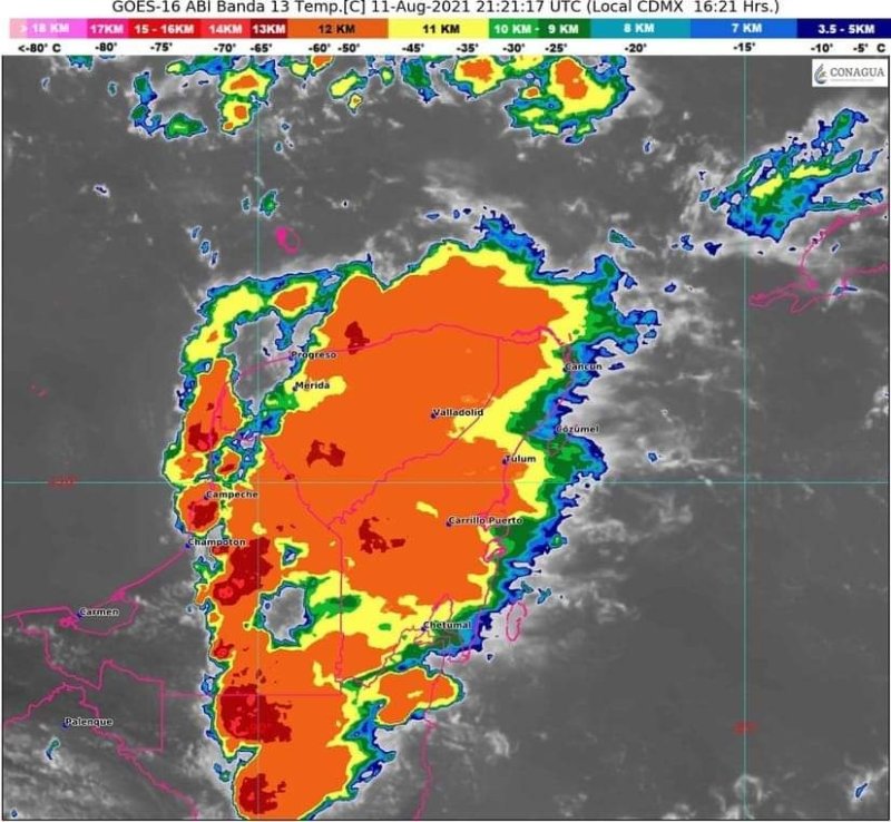 ¡Aviso!  se pronostican lluvias fuertes con actividad eléctrica