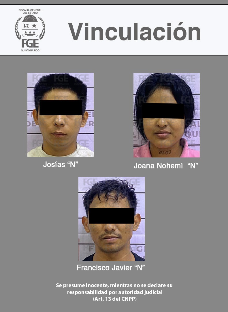 Consigue FGE dos años de prisión preventiva para tres personas por homicidio calificado en Cozumel