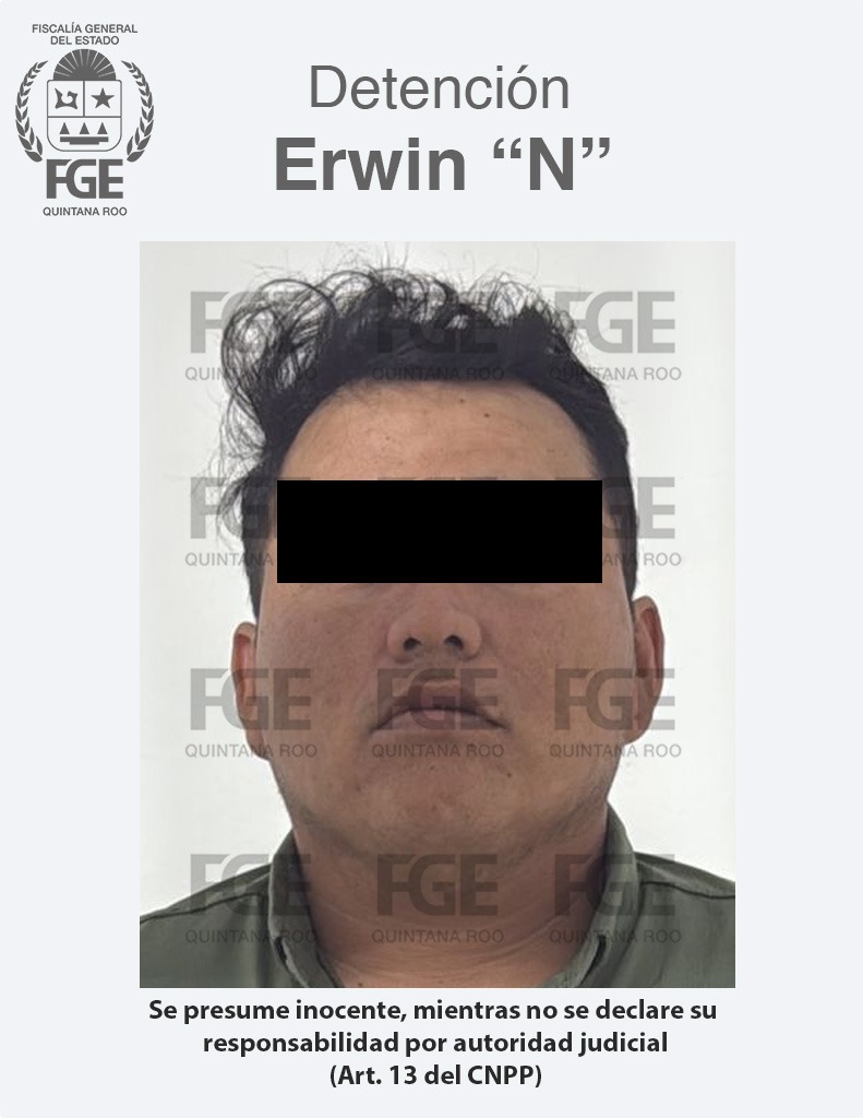 Detienen FGE de Quintana Roo y Policía de Playa del Carmen a cuatro masculinos por narcomenudeo