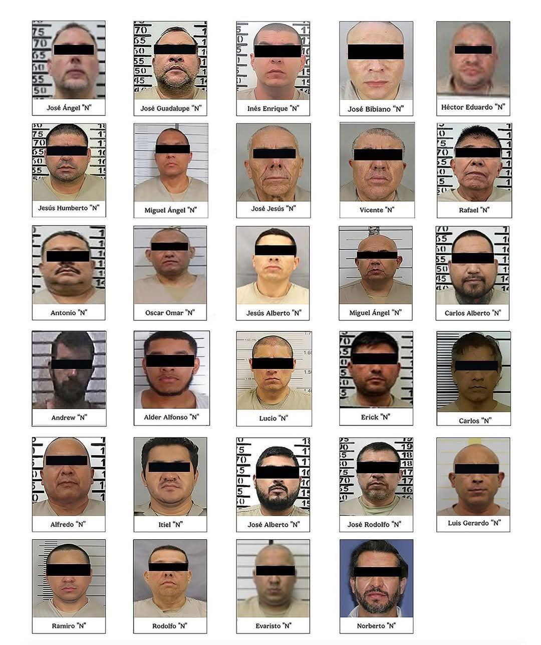 Difunden lista de 29 capos extraditados a Estados Unidos