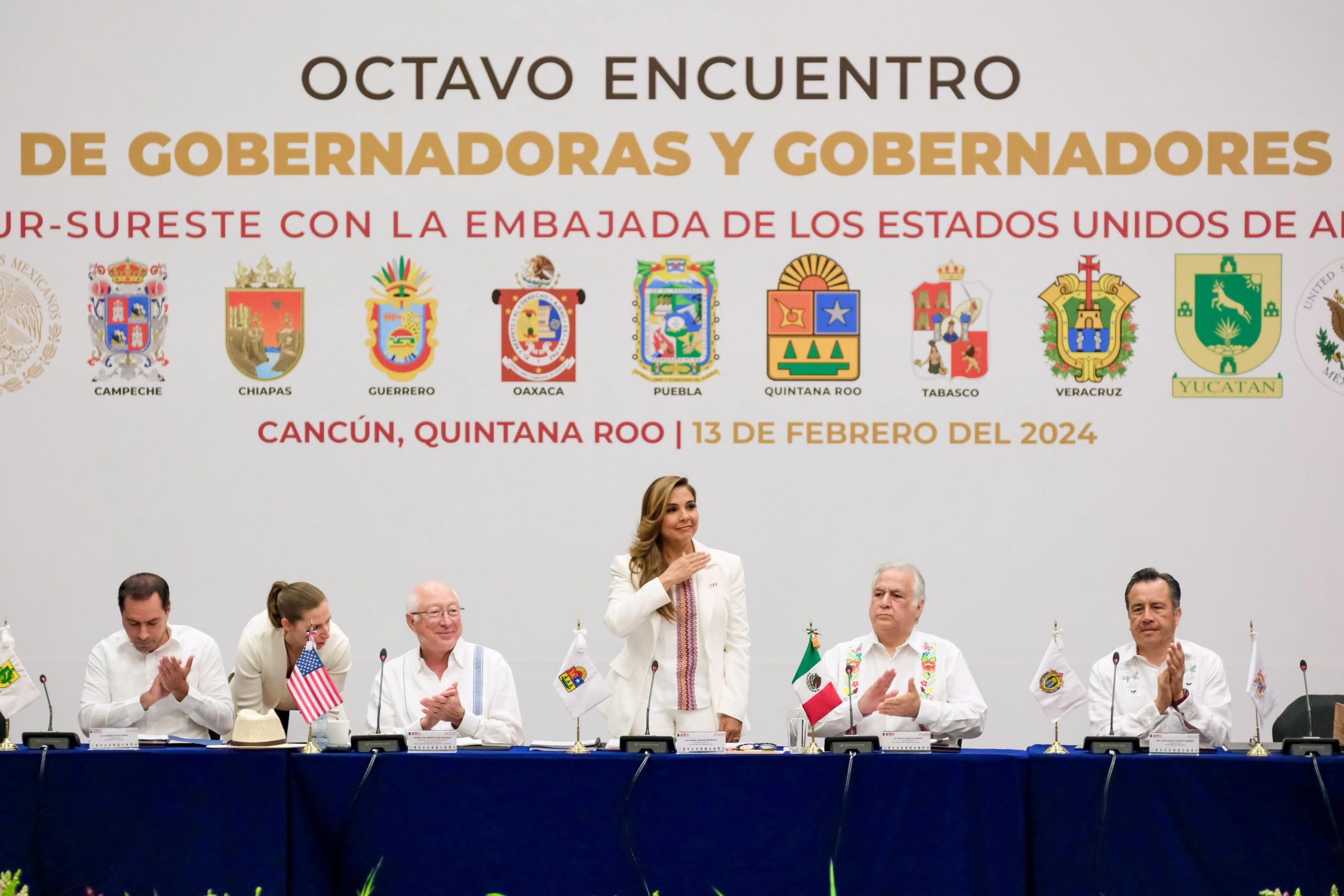Encabeza Mara Lezama Octavo Encuentro de Gobernadoras y Gobernadores del Sur- Sureste con Embajada de Estados Unidos