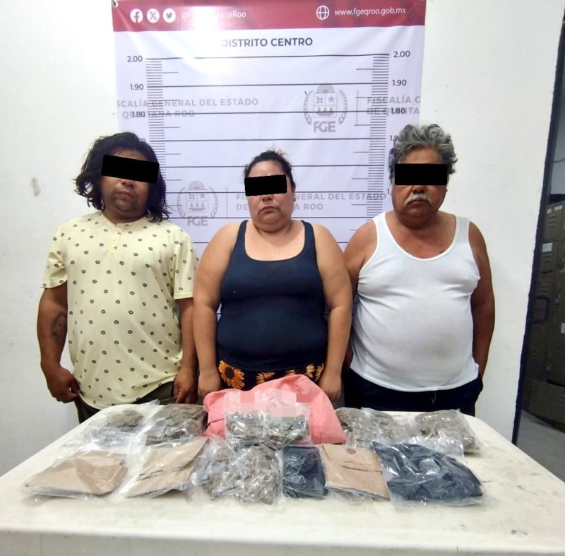 FGE de Quintana Roo detiene en flagrancia a seis hombres y dos mujeres por narcomenudeo en Tulum
