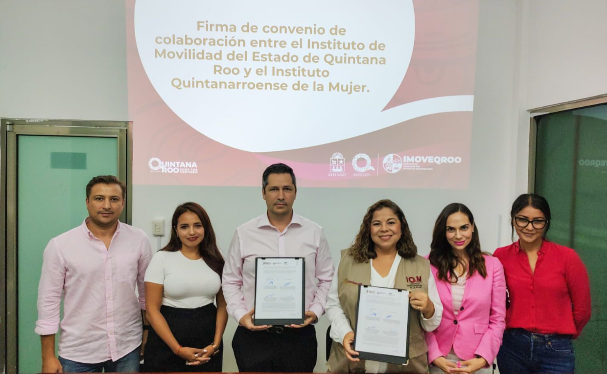 Firman convenio de colaboración el IMOVEQROO e IQM