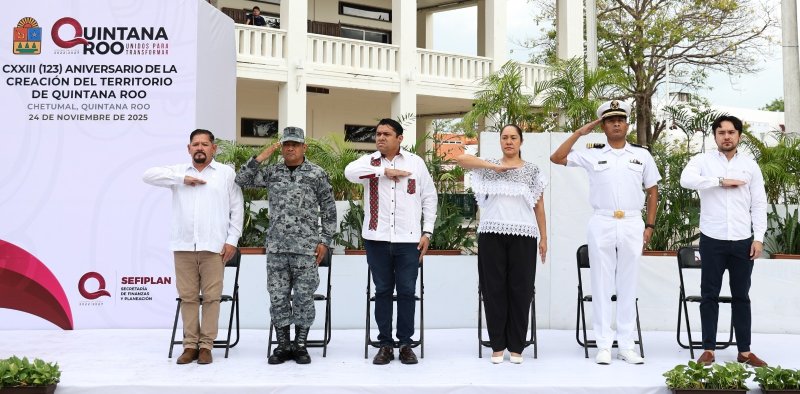 Honra el Gobierno del Estado 123 años de la creación del Territorio de Quintana Roo