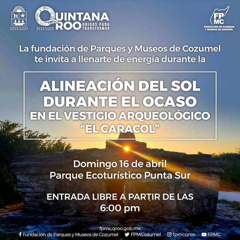 La FPMC invita a presenciar la alineación del sol en el vestigio arqueológico “El Caracol”