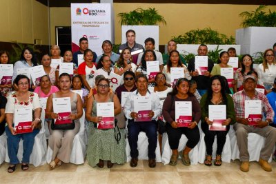 La gobernadora Mara Lezama impulsa la seguridad patrimonial mediante la entrega de títulos de propiedad