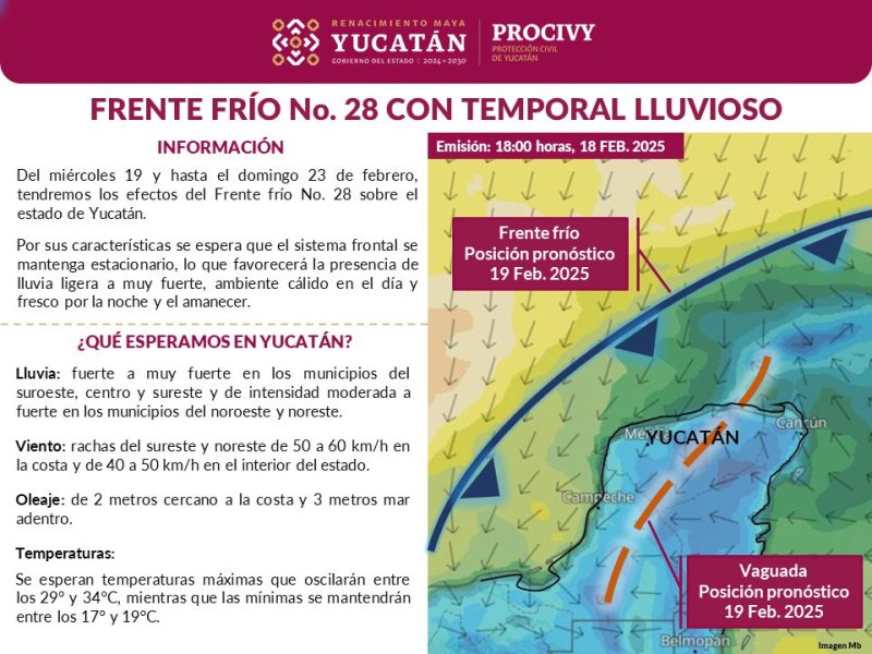 Llama Procivy a tener precaución por lluvias