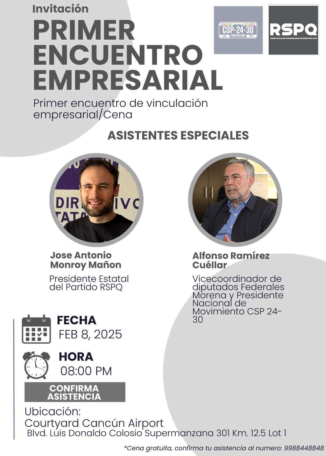 REALIZARÁ EL PARTIDO REDES SOCIALES PROGRESANDO EL PRIMER ENCUENTRO EMPRESARIAL, INFORMÓ SU DIRIGENTE PEPE MONROY