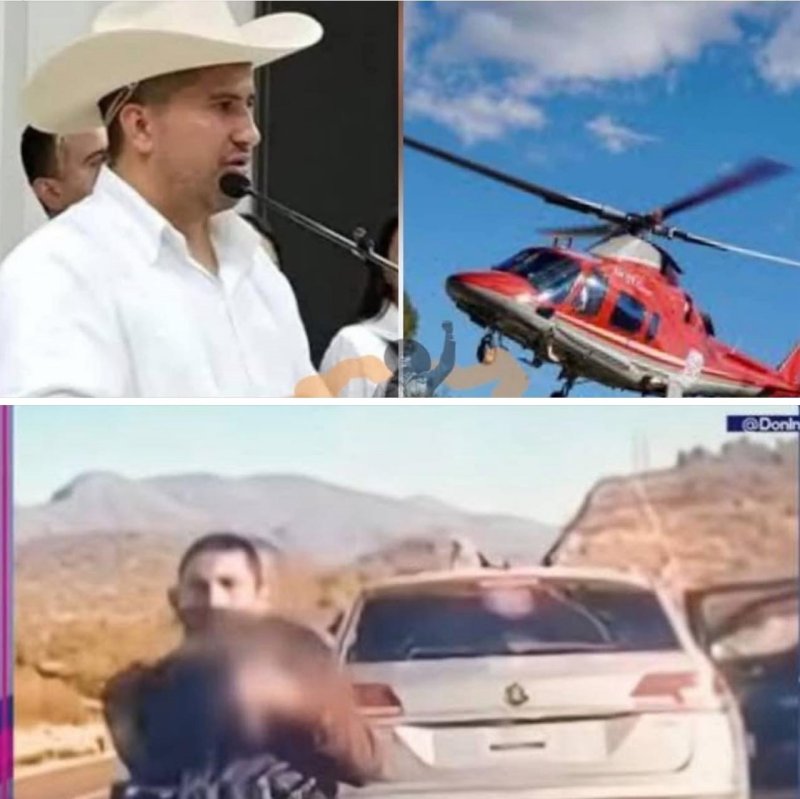 ROBAN CAMIONETA EN URUAPAN, EL PRESIDENTE SE SUBE AL HELICOPTERO, Y CAPTURA A LOS DELINCUENTES