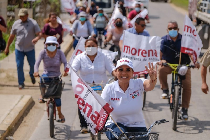 SIGAMOS SIENDO PROTAGONISTAS DEL CAMBIO VERDADERO, EXHORTA MARA A HABITANTES DE LÁZARO CÁRDENAS