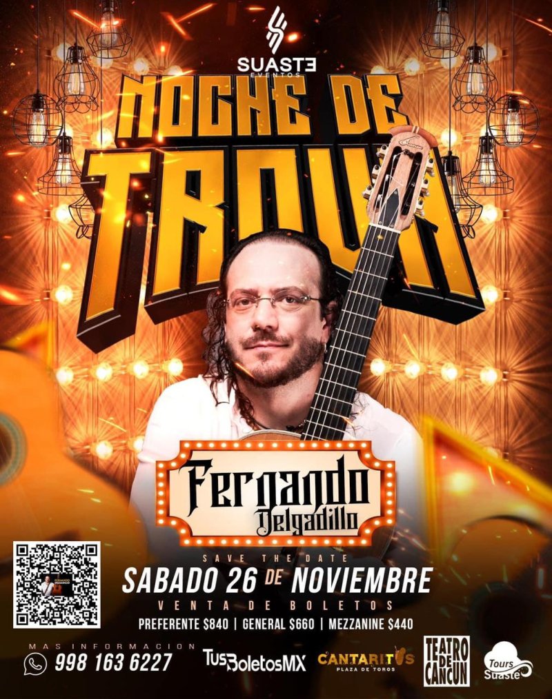 Ven a vivir una gran noche de trova en Cancún