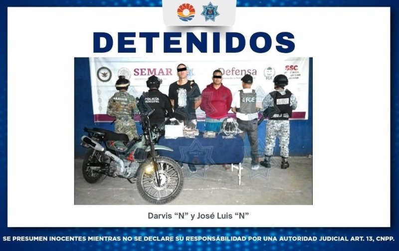 DETIENEN A DOS MASCULINOS POR DELITOS CONTRA LA SALUD EN SM 101