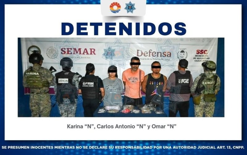 Detienen a tres personas durante operativo Blindaje Cancún