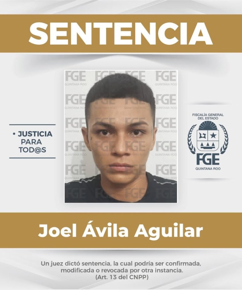 Logra FGE Quintana Roo sentencias de 41 y 25 años de prisión por homicidio calificado en Benito