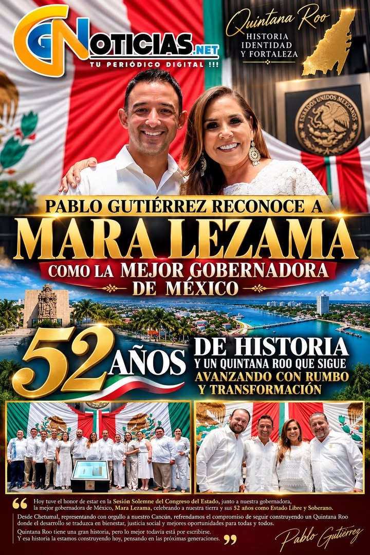 52 años de historia: Quintana Roo celebra su aniversario con la gobernadora