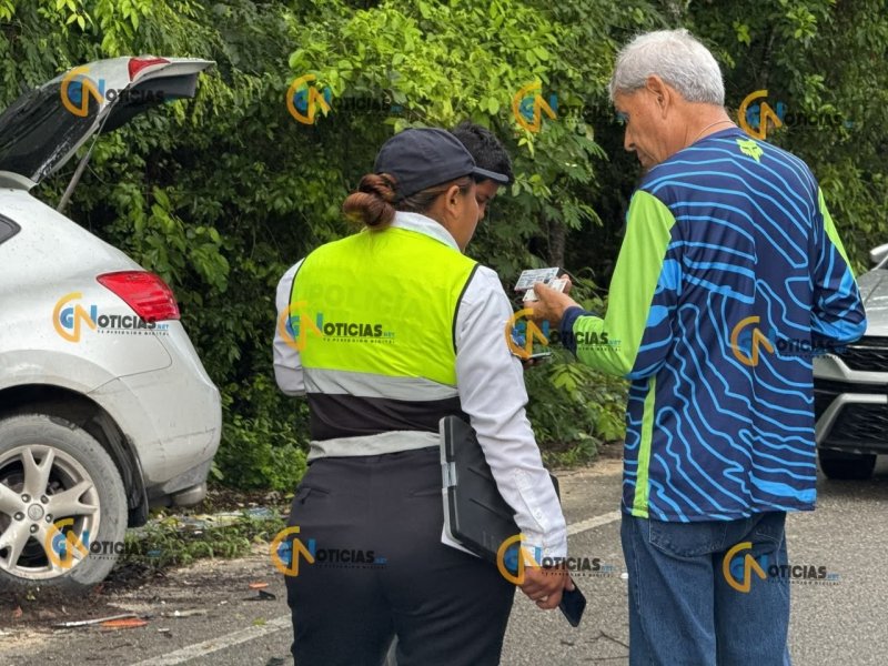 Accidente vial en Cancún deja conductor sin lesiones