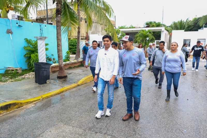 Alcalde de Puerto Aventuras inicia jornada de mejoramiento urbano