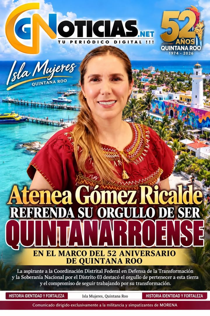 Atenea Gómez Ricalde celebra 52 años de Quintana Roo