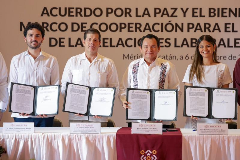 Cecoley y empresarios de Yucatán firman acuerdo para fortalecer la conciliación laboral