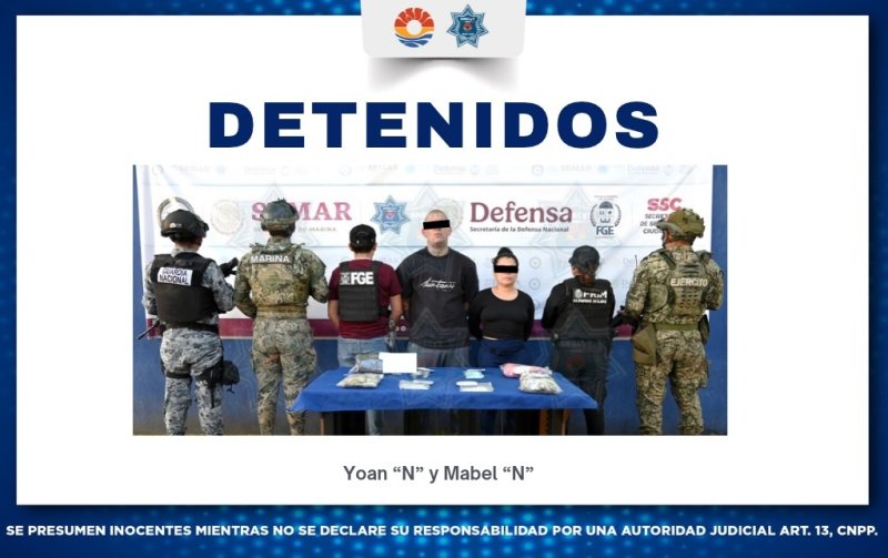 DETIENEN A DOS PERSONAS POR DELITOS CONTRA LA SALUD EN LA SM 25