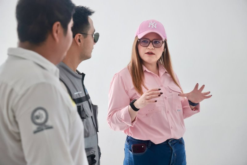 Isla del Mar Magaña supervisa obra de ampliación de Seguridad Ciudadana en Ciudad Mujeres