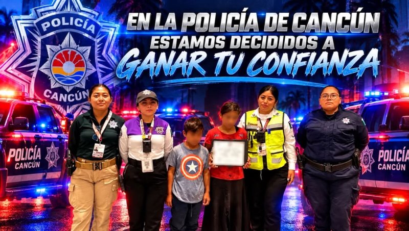 Policía de Cancún rescata a dos niños en 10 minutos