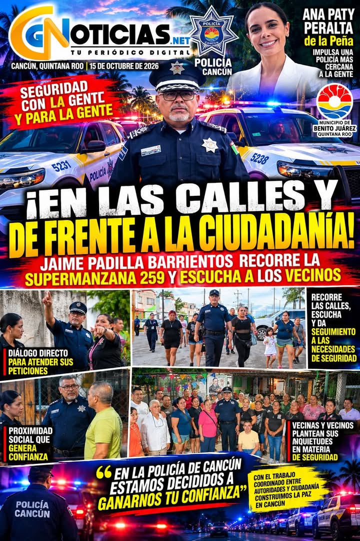 Secretario de Seguridad visita Supermanzana 259 en Cancún