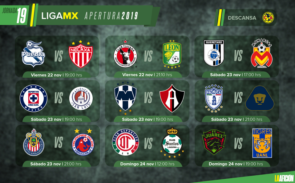 para hoy viernes 19 de febrero; Liga MX, Liga y - CGNoticias